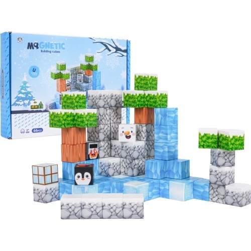 Set of Magnetic Cubes, Blocks, 66 pcs.