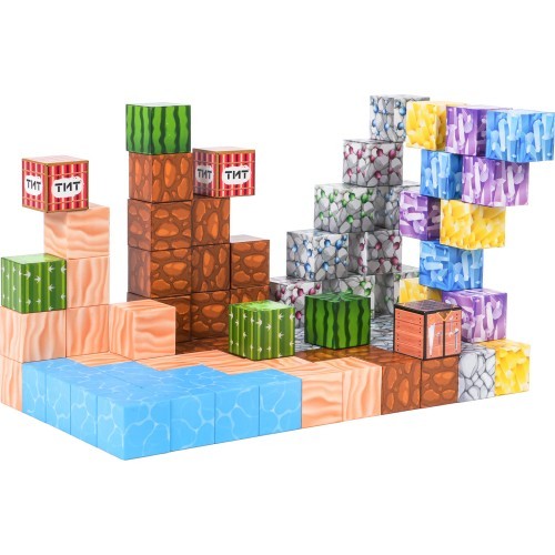 Set of Magnetic Cubes, Blocks, 88 pcs.