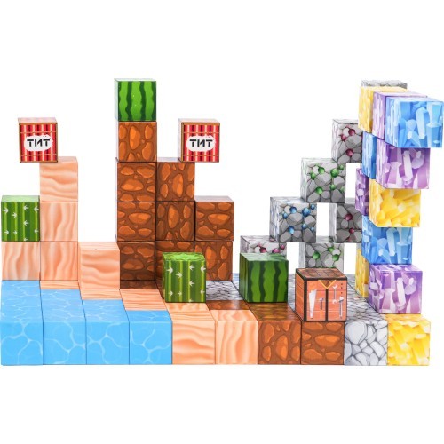 Set of Magnetic Cubes, Blocks, 88 pcs.