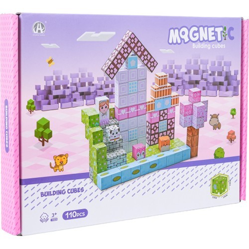 Set of Magnetic Cubes, Blocks, 110 pcs.