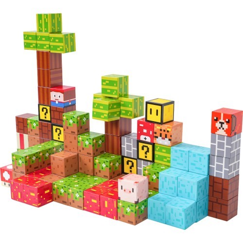 Set of Magnetic Cubes, Blocks, 102 pcs.