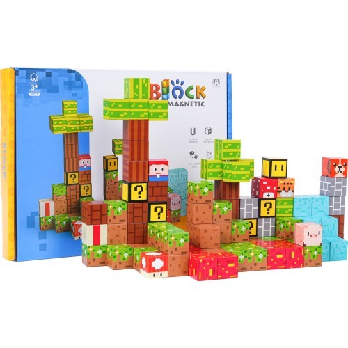 Set of Magnetic Cubes, Blocks, 102 pcs.