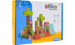 Magnetinių kubelių ir blokelių rinkinys, 102 vnt.