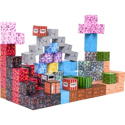 Set of Magnetic Cubes, Blocks, 117 pcs.