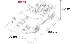 Электромобиль Ford GT, серый