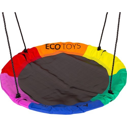 Vaikų žaidimų aikštelė sodo sūpynės 4in1 krepšinio lankas gandralizdis ECOTOYS