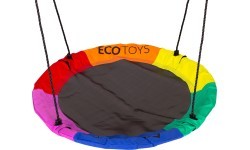 Vaikų žaidimų aikštelė sodo sūpynės 4in1 krepšinio lankas gandralizdis ECOTOYS