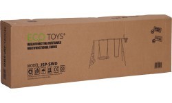 Vaikų žaidimų aikštelė sodo sūpynės 4in1 krepšinio lankas gandralizdis ECOTOYS