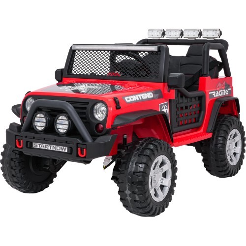 Elektromobilis Jeep BEAST 4x4, raudonas