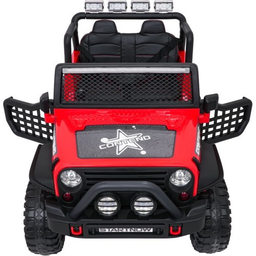 Elektromobilis Jeep BEAST 4x4, raudonas