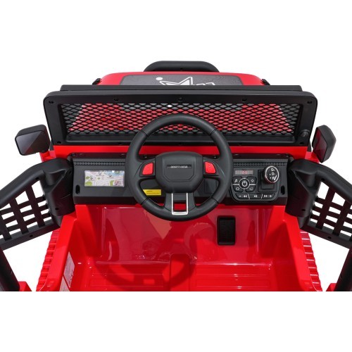 Elektromobilis Jeep BEAST 4x4, raudonas