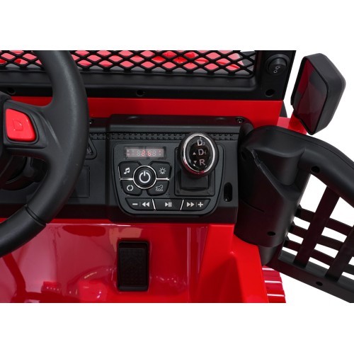 Elektromobilis Jeep BEAST 4x4, raudonas