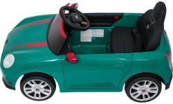 Elektromobilis Mini Cooper, žalias