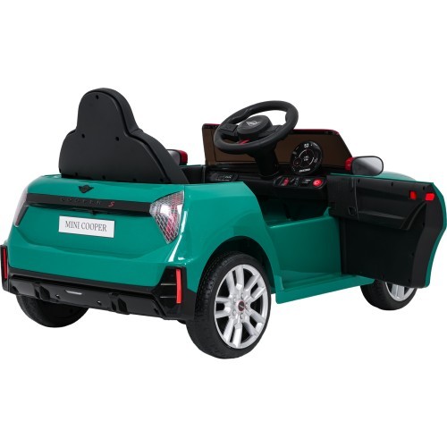 Elektromobilis Mini Cooper, žalias