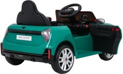 Elektromobilis Mini Cooper, žalias