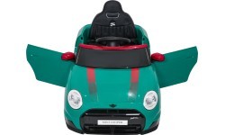 Elektromobilis Mini Cooper, žalias