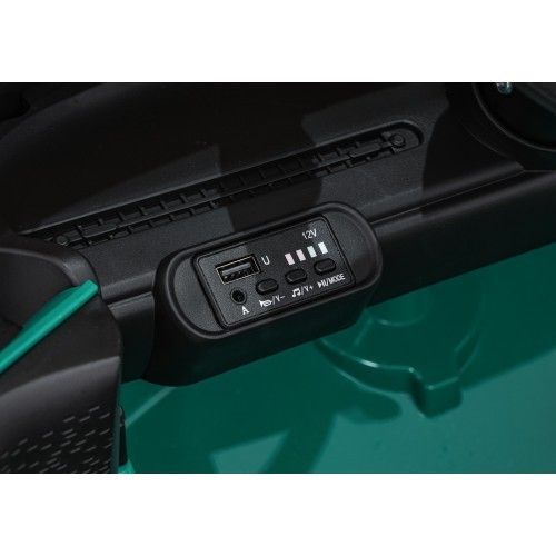 Elektromobilis Mini Cooper, žalias