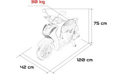 Детский электрический мотороллер Honda SH125I, белый