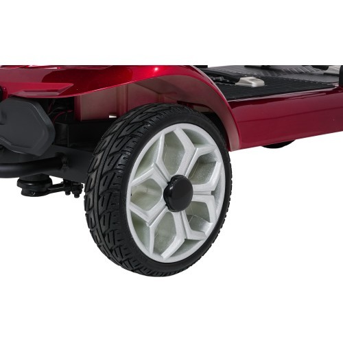 Красный четырёхколёсный электрический скутер EasyGo для пожилых