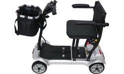 Keturratė elektrinė paspirtukė senjorams EasyGo pilka