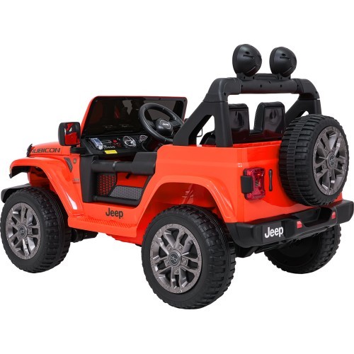 Электромобиль Jeep Wrangler Rubicon LIFT, оранжевый