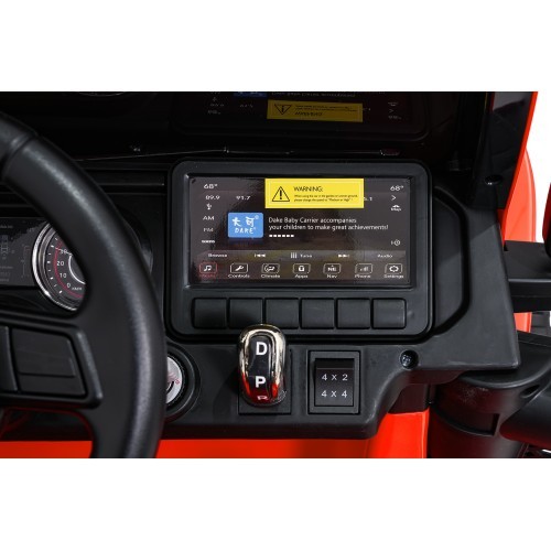 Электромобиль Jeep Wrangler Rubicon LIFT, оранжевый