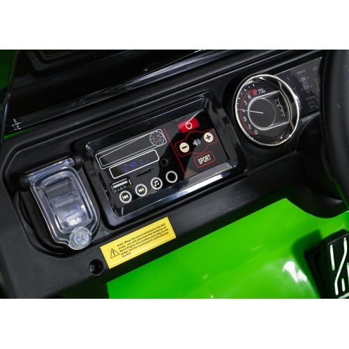 Электромобиль Jeep Wrangler Rubicon LIFT, зелёный
