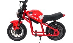 Elektrinis motociklas SUPERMOTO, raudonas