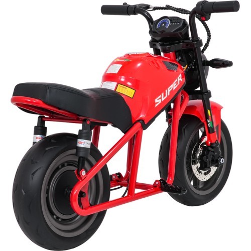 Elektrinis motociklas SUPERMOTO, raudonas