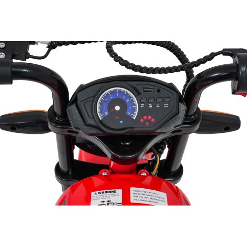 Elektrinis motociklas SUPERMOTO, raudonas