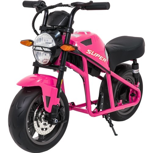 Elektrinis motociklas SUPERMOTO, rožinis