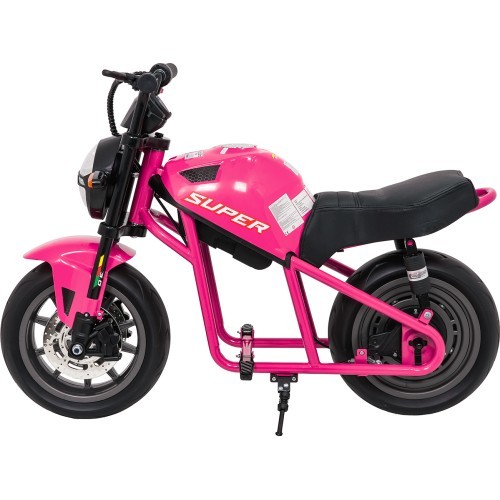 Elektrinis motociklas SUPERMOTO, rožinis