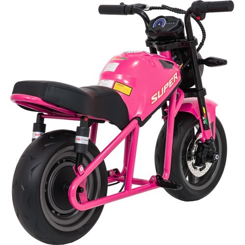 Elektrinis motociklas SUPERMOTO, rožinis