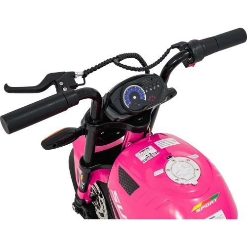Elektrinis motociklas SUPERMOTO, rožinis