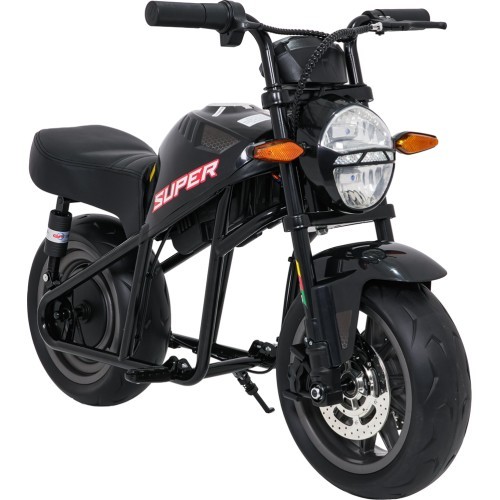 Elektrinis motociklas Supermoto, juodas
