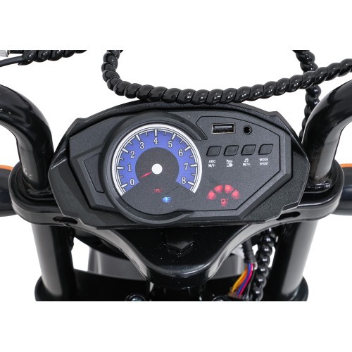 Elektrinis motociklas Supermoto, juodas