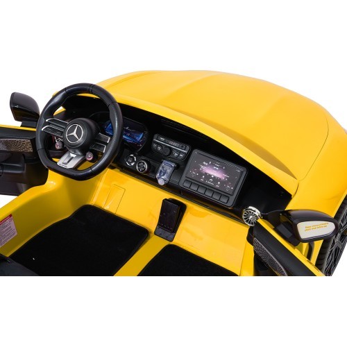 Elektromobilis Mercedes Benz GT63 AMG, geltonas