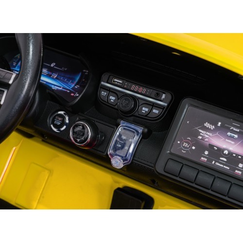 Elektromobilis Mercedes Benz GT63 AMG, geltonas