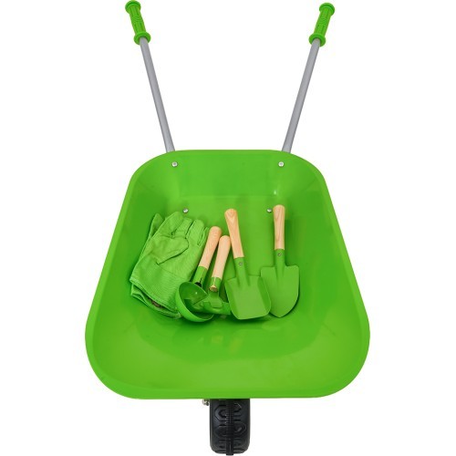 Little Gardener's Set with a Wheelbarrow Green