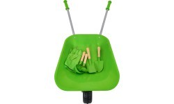 Little Gardener's Set with a Wheelbarrow Green