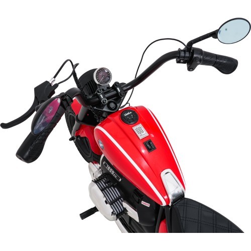 Elektrinis motociklas BMW R18, raudonas