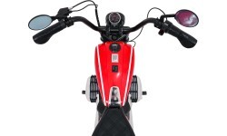 Elektrinis motociklas BMW R18, raudonas