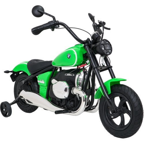 Elektrinis motociklas BMW R18, žalias