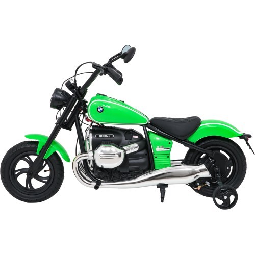 Elektrinis motociklas BMW R18, žalias