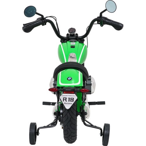 Elektrinis motociklas BMW R18, žalias