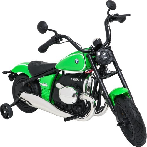 Elektrinis motociklas BMW R18, žalias