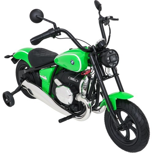 Elektrinis motociklas BMW R18, žalias