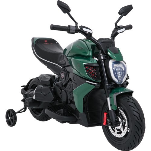 Elektrinis vaikiškas motociklas Ducati Diavel x Bentley, žalias