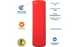Self-Inflating Mat Yate Guide, 38 mm - Red/Grey