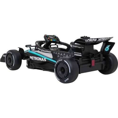 AMG PETRONAS F1 juodas lenktyninis automobilis, vaikiškas elektromobilis
